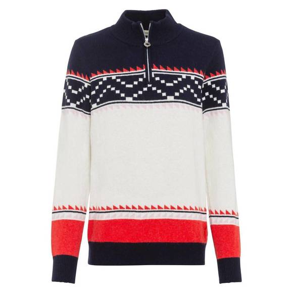 GOLFINO Sweaters - NEW GOLFINO women's norwegian pitch troyer sweater in white